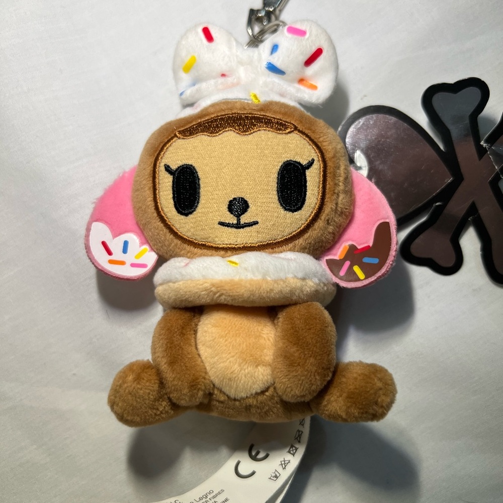 Donutella Tokidoki Clip on 4" tall Aurora World Mini Plush Collectible Fun!